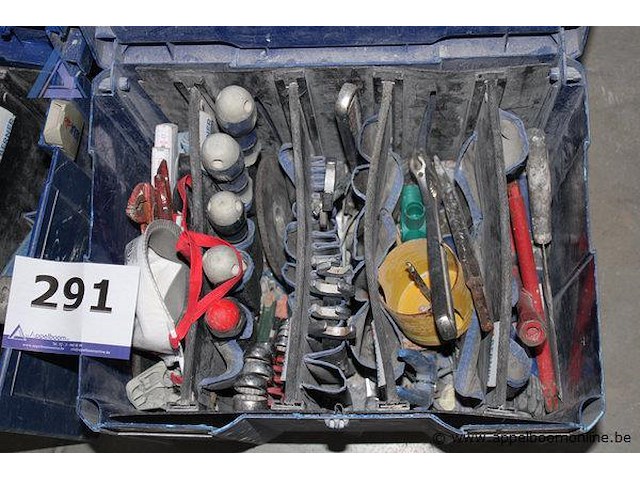 Set van 2 opbergkoffers - berner - met handgereedschap - afbeelding 2 van  3