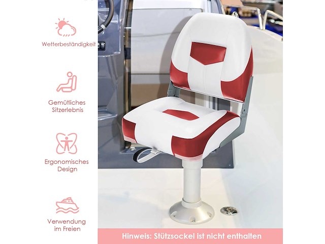 Set van 2 opklapbare bootstoelen, bootstoel met 11 cm sponsvulling - afbeelding 4 van  7