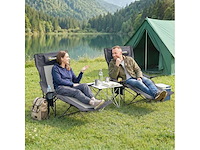 Set van 2 opvouwbare campingstoelen visstoel met verstelbare rugleuning - afbeelding 1 van  4