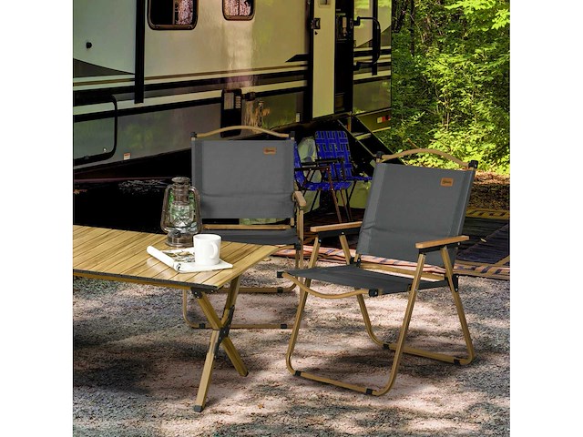 Set van 2 opvouwbare visstoelen kampeerstoelen - afbeelding 1 van  5
