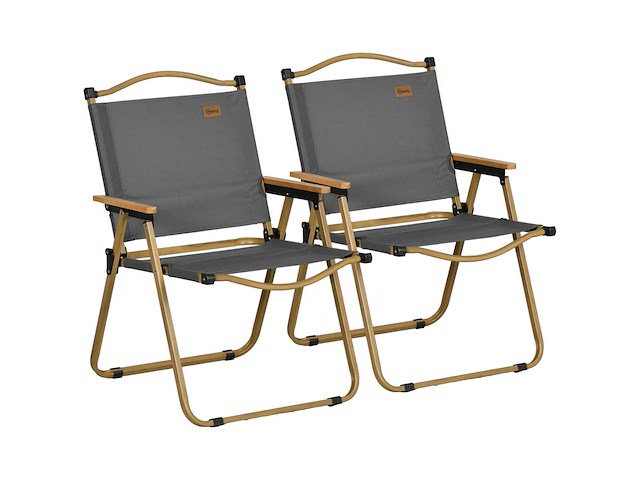Set van 2 opvouwbare visstoelen kampeerstoelen - afbeelding 2 van  5