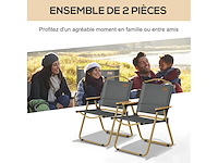 Set van 2 opvouwbare visstoelen kampeerstoelen - afbeelding 4 van  5