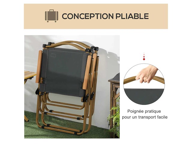 Set van 2 opvouwbare visstoelen kampeerstoelen - afbeelding 5 van  5