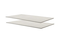 Set van 2 planken, 125 cm, voor de garderobe - afbeelding 1 van  1
