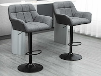 Set van 2 retro design barkrukjes in hoogte verstelbaar - afbeelding 1 van  8