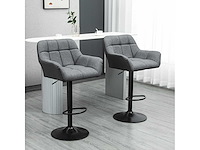 Set van 2 retro design barkrukjes in hoogte verstelbaar - afbeelding 2 van  8