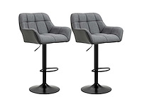 Set van 2 retro design barkrukjes in hoogte verstelbaar - afbeelding 3 van  8