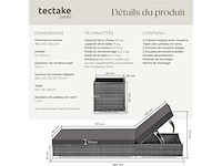 Set van 2 rotan en aluminium ligstoelen met tafel en beschermhoes - grijs - afbeelding 4 van  8