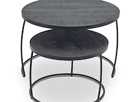 Set van 2 salontafels lars-zwart mangohout - afbeelding 2 van  7