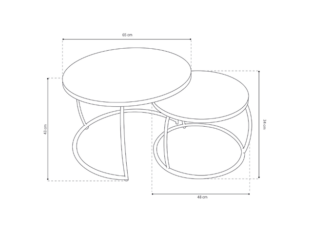 Set van 2 salontafels lars-zwart mangohout - afbeelding 7 van  7