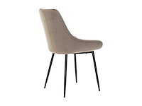 Set van 2 stoelen - fluweel en zwart metaal - taupe - afbeelding 7 van  7