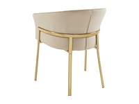 Set van 2 stoelen met armleuningen van fluweel en goudmetaal - beige - door pascal morabito - afbeelding 6 van  7
