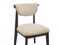 Set van 2 stoelen met textuur en rubberhout - beige - afbeelding 8 van  8