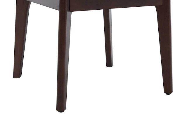Set van 2 stoelen met textuur en rubberhout - beige - afbeelding 3 van  4