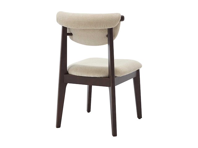 Set van 2 stoelen met textuur en rubberhout - beige - afbeelding 4 van  4