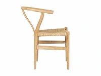 Set van 2 teak en stro stoelen - natuurlijk - afbeelding 5 van  6
