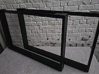 Set van 2 u poten in zwart metaal 110x74cm - afbeelding 2 van  6