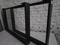 Set van 2 u poten in zwart metaal 110x74cm - afbeelding 3 van  6
