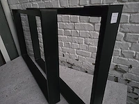 Set van 2 u poten in zwart metaal 110x74cm - afbeelding 5 van  6