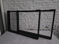 Set van 2 u poten in zwart metaal 110x74cm