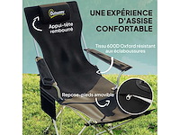 Set van 2 verligbare opvouwbare campingstoelen met voetsteun - afbeelding 4 van  5