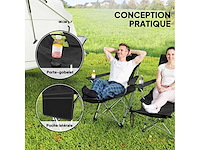 Set van 2 verligbare opvouwbare campingstoelen met voetsteun - afbeelding 5 van  5