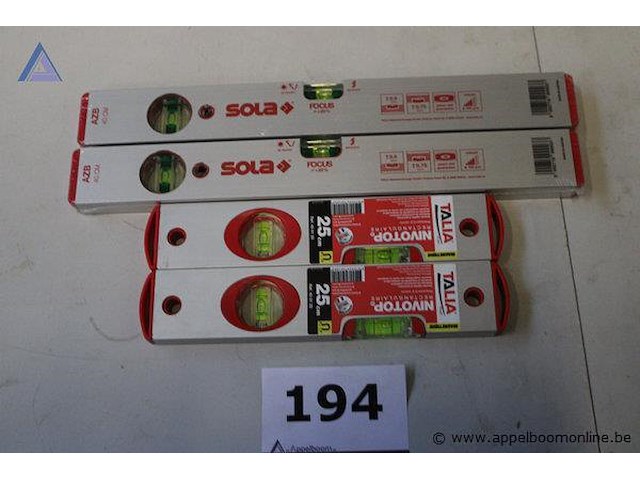 Set van 2 waterpassen - sola - focus set van 2 waterpassen - tala - 25 cm - afbeelding 1 van  2