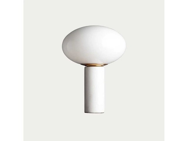 Set van 2 witte paddenstoeltafellampen - afbeelding 2 van  4