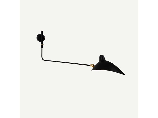 Set van 2 zwarte spin 1-arm wandlampen - afbeelding 2 van  6