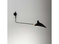Set van 2 zwarte spin 1-arm wandlampen - afbeelding 3 van  6