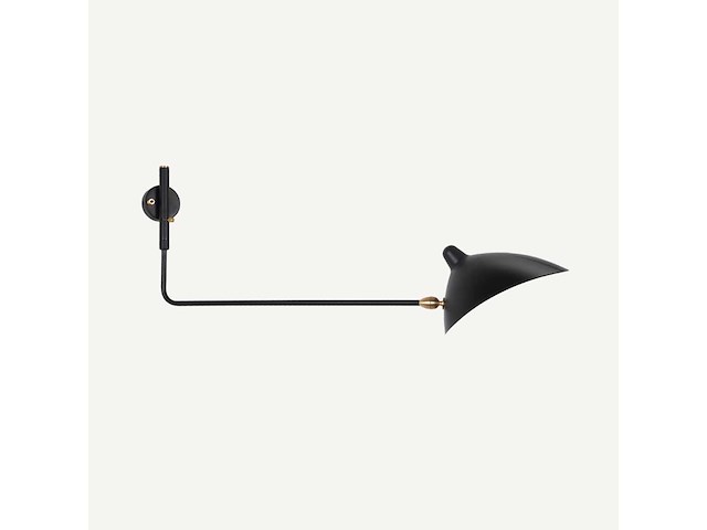 Set van 2 zwarte spin 1-arm wandlampen - afbeelding 4 van  6
