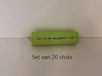 Set van 20 oplaadbare batterijen nimh aa1000mah 1,2v - afbeelding 1 van  2
