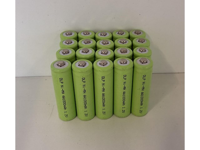Set van 20 oplaadbare batterijen nimh aa1000mah 1,2v - afbeelding 2 van  2