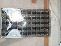 Set van 233 rj45 cat 6 schuine bulkhead-oogjes – zwart (233x)