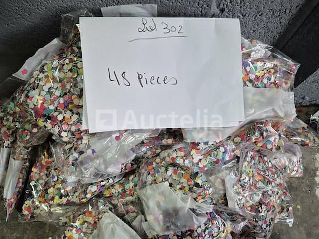 Set van 24 flessen carnival serpentine spray in verschillende kleuren - nieuwe set van 10 pakjes confetti 1 kg (totaal 10 kilo confetti) - nieuwe set van 48 pakjes confetti - nieuw - afbeelding 2 van  3