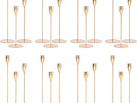 Set van 24 gouden kaarsenstandaards - afbeelding 1 van  3