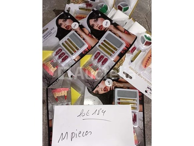 Set van 27 carnavalsmake-up pakketten - nieuw set van 11 carnavalsmake-up pakketten - nieuw 11-pack van 3 make-upkwasten - nieuw set van 52 carnavalsmake-up pakketten - nieuw - afbeelding 2 van  5