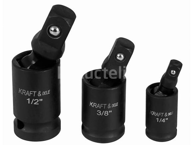 Set van 3 1/4", 3/8", 1/2" kraft&dele impact kogelgewrichten - afbeelding 2 van  2