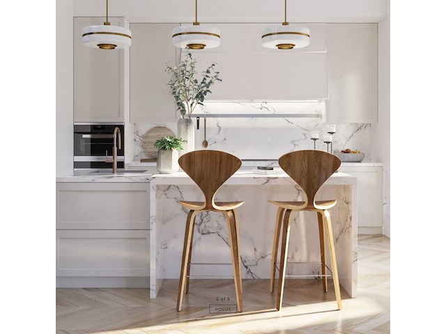 Set van 3 chesnut-krukjes 65 cm - 1 natu - 1 wit - 2 walnoot - afbeelding 8 van  10