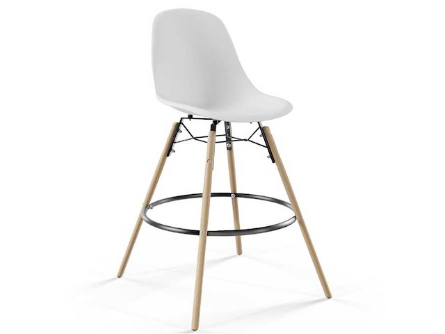 Set van 3 dsw kruk - witte stoel - zithoogte 65 cm - afbeelding 3 van  3