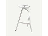 Set van 3 één magis barstoelen - metaal - wit - 68 cm hoog - afbeelding 1 van  5