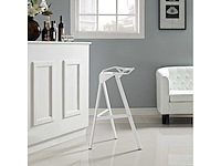Set van 3 één magis barstoelen - metaal - wit - 68 cm hoog - afbeelding 2 van  5