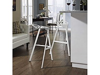 Set van 3 één magis barstoelen - metaal - wit - 68 cm hoog - afbeelding 5 van  5