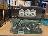 Set van 3 glazen kruidenpotten (5x) - afbeelding 1 van  4