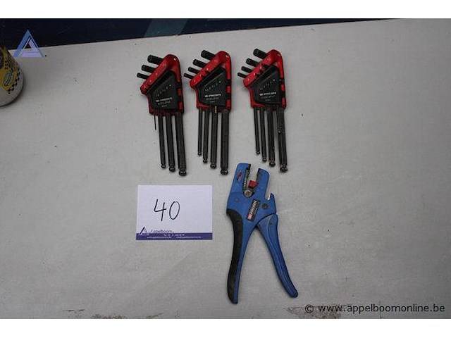 Set van 3 inbussleutelsets - facom - 533h.jp9a draadstripper - facom - afbeelding 1 van  3