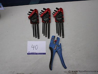 Set van 3 inbussleutelsets - facom - 533h.jp9a draadstripper - facom