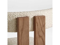 Set van 3 luna-stoelen - walnoothouten frame - beige krulbare wollen stoel - afbeelding 4 van  8