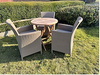 Set van 3 nieuwe wicker stoelen (incl. kussen) - afbeelding 2 van  2