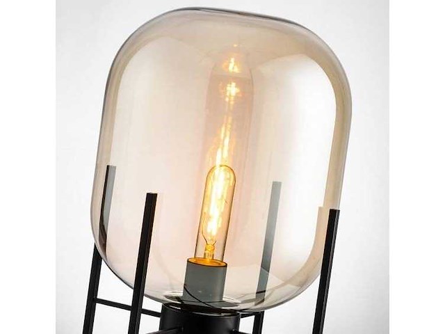 Set van 3 onda vloerlampen 95cm + licht amberkleurige lamp - afbeelding 1 van  4