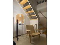 Set van 3 onda vloerlampen 95cm + licht amberkleurige lamp - afbeelding 3 van  4